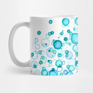 Watercolor Row of Layered Bubbles Mug